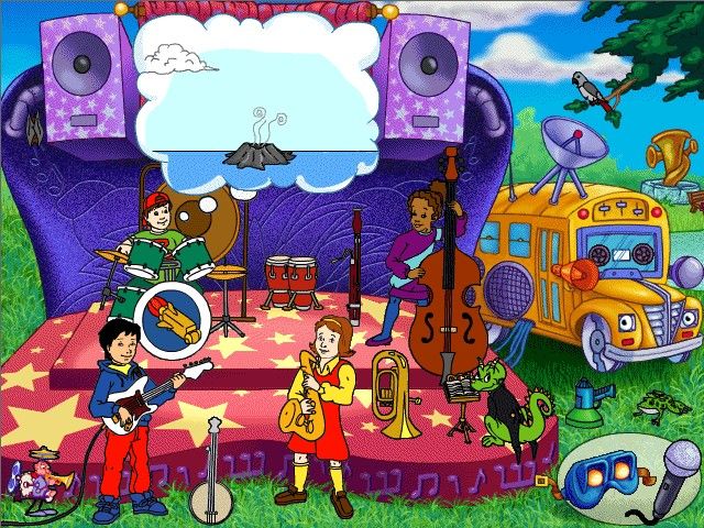 Scholastic's The Magic School Bus in Concert: Activity Center (Windows) screenshot: The explosion of the island of Krakatoa was so loud it was heard nearly 3000 miles away!