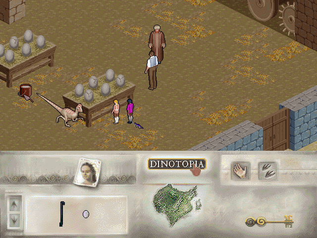 Dinotopia (DOS) screenshot: Dino eggs