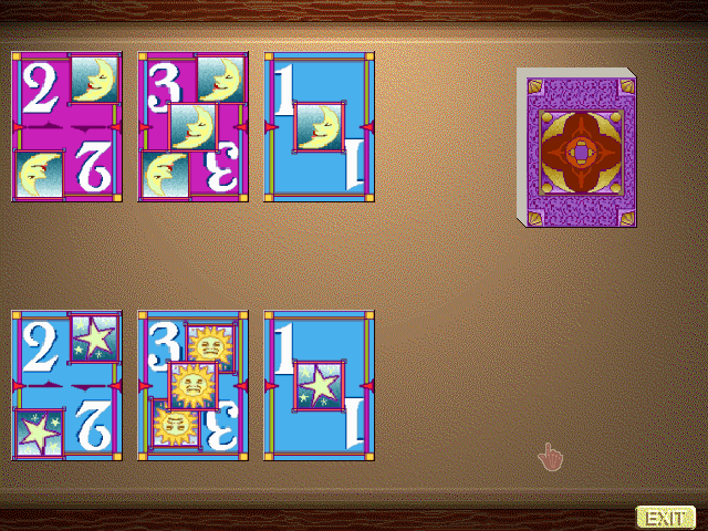 Dinotopia (DOS) screenshot: Card game