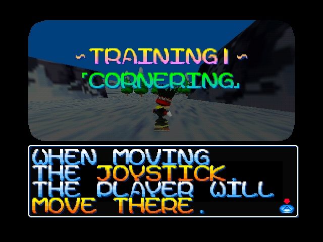 Snowboard Kids (Nintendo 64) screenshot: Training lesson