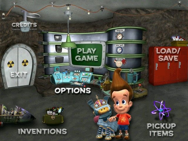 Jimmy Neutron: Boy Genius (Windows) screenshot: The options screen