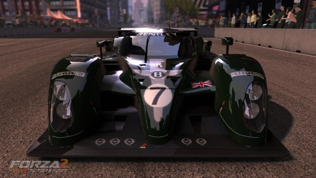 Forza Motorsport 2 (Xbox 360) screenshot: Front view of the Bentley Speed 8