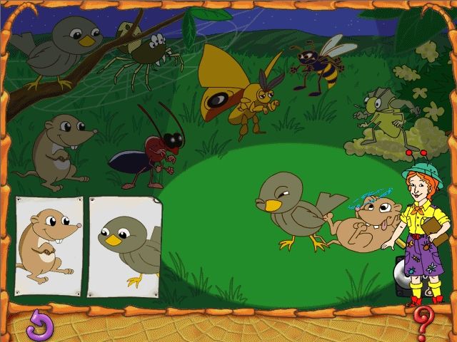 Scholastic's The Magic School Bus Explores Bugs (Windows) screenshot: Pair up your choice of creatures and watch them duke it out!