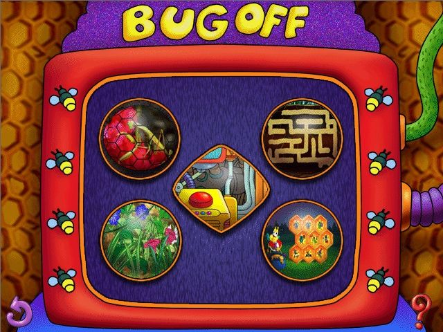 Scholastic's The Magic School Bus Explores Bugs (Windows) screenshot: Play mini-games here, or select the...