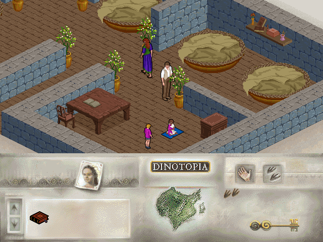 Dinotopia (DOS) screenshot: Nests, or beds