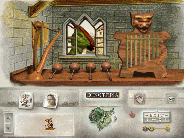 Dinotopia (DOS) screenshot: Music teacher