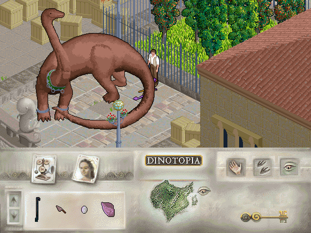 Dinotopia (DOS) screenshot: Allosaurus