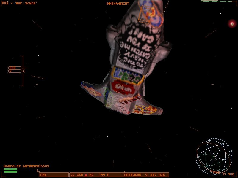 Independence War: The Starship Simulator (Windows) screenshot: Placing a probe.