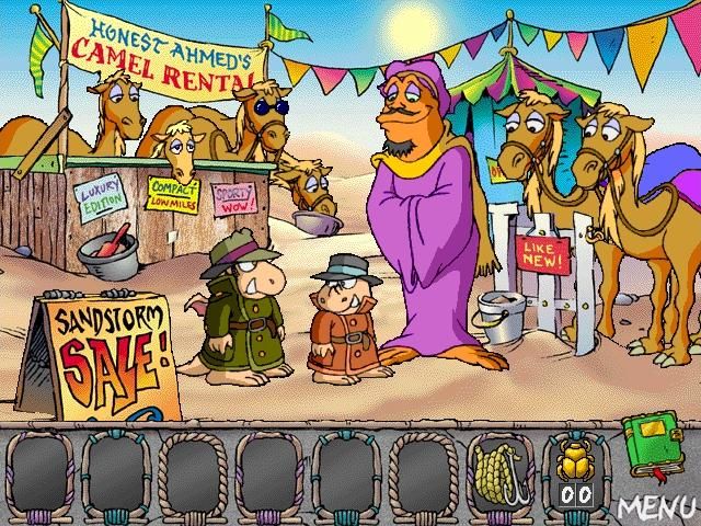 The Mummy Mystery (Windows) screenshot: Used camel salesman!