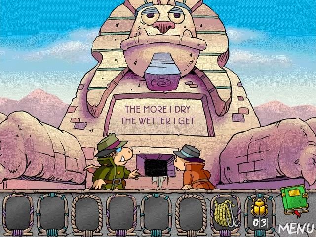 The Mummy Mystery (Windows) screenshot: A mysterious ancient riddle of the sphinx