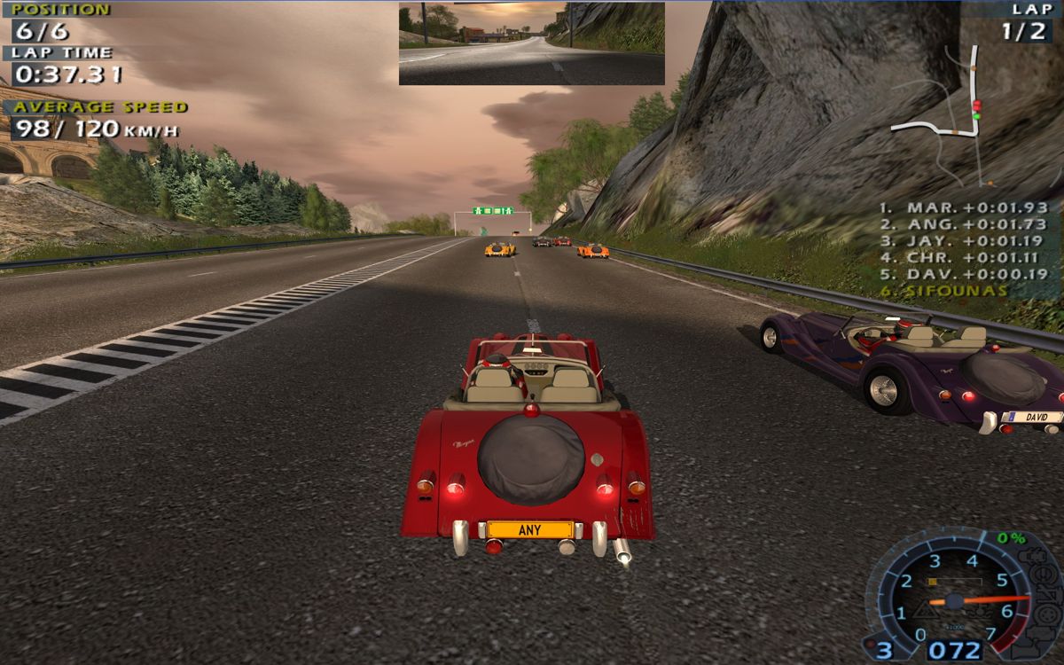 World Racing 2 (Windows) screenshot: Most of the time you'll be seeing your opponents' tails... damn they are good