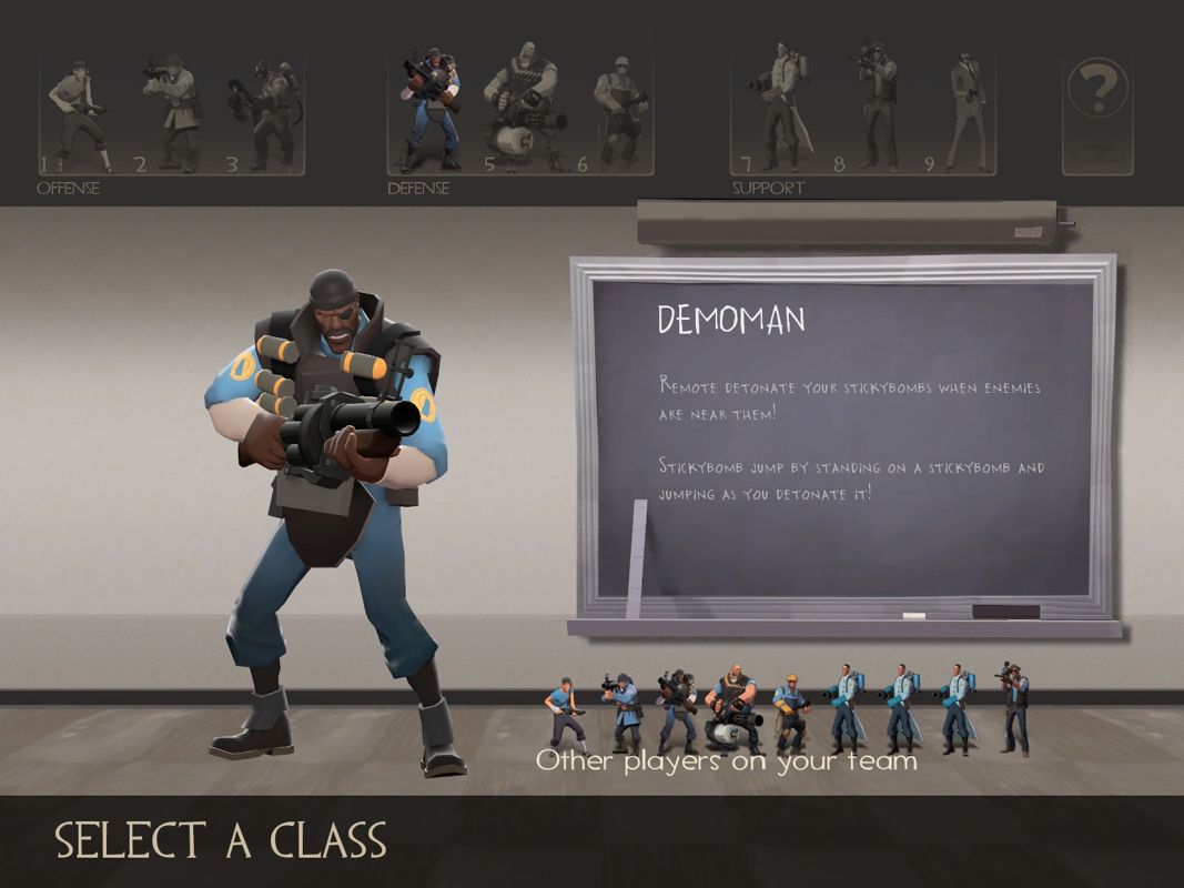 Team Fortress 2 (Windows) screenshot: Choose your class.