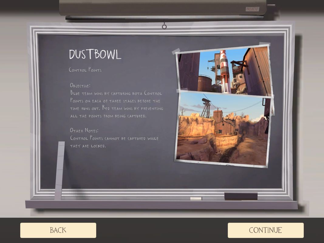 Team Fortress 2 (Windows) screenshot: Information about the current map.