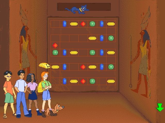 The ClueFinders: 4th Grade Adventures (Windows) screenshot: Another door requiring jewels to open