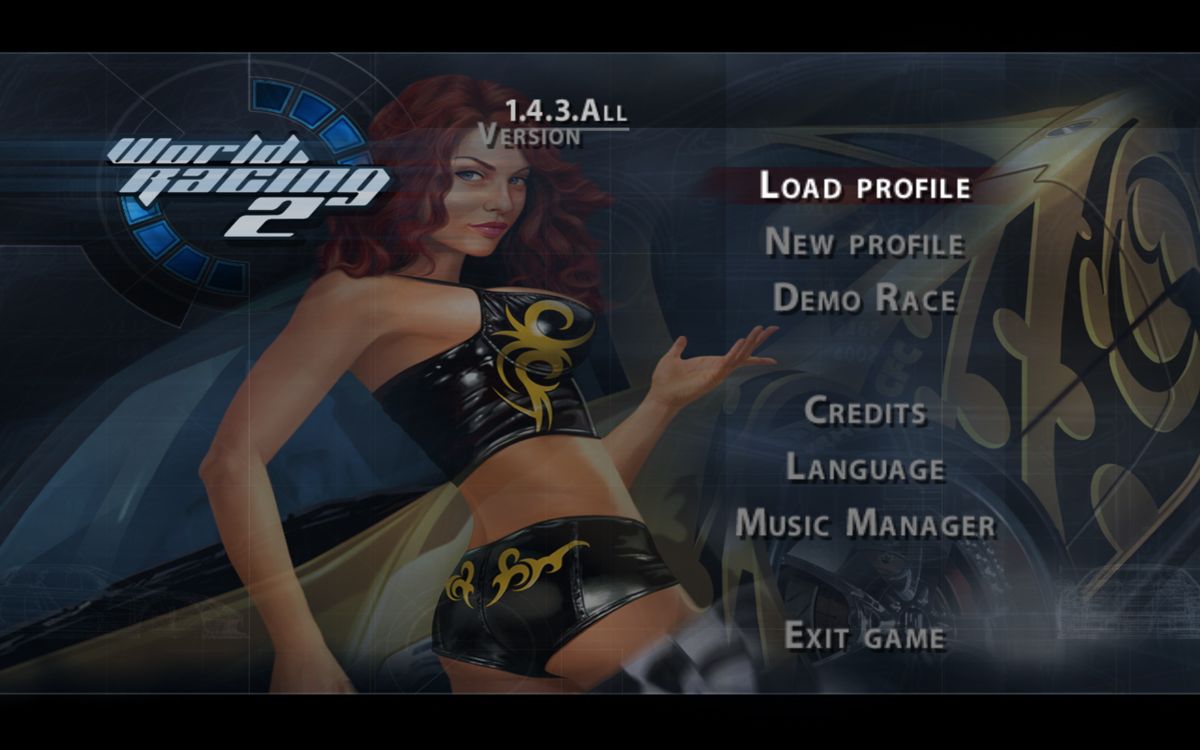 World Racing 2 (Windows) screenshot: The main menu of the game... errr... very nice ! :)