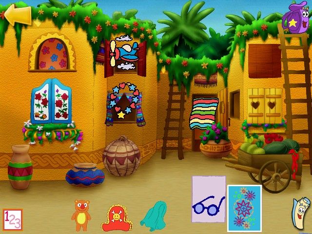 Dora the Explorer: Lost City Adventure (Windows) screenshot: Inside the Lost City, watching for the right missing items.