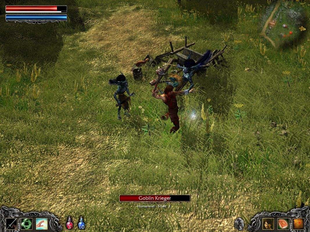 Legend: Hand of God (Windows) screenshot: Those Goblins really get on my nerves.
