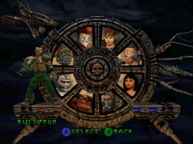 Bio Freaks (Nintendo 64) screenshot: Character selection screen