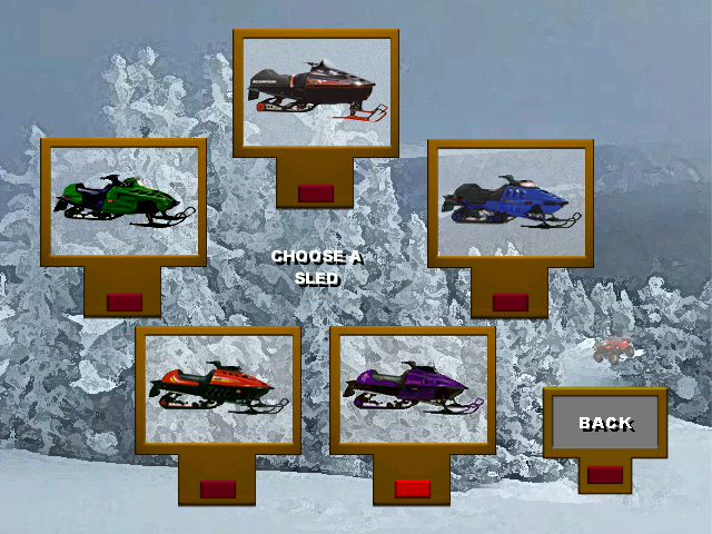 Snowmobile Championship 2000 (Windows) screenshot: Pick a sled.