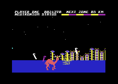 Revenge of the Mutant Camels (Commodore 64) screenshot: Level 4