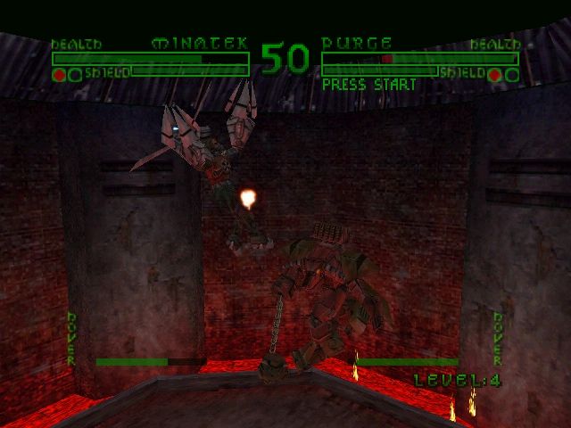 Bio Freaks (Nintendo 64) screenshot: Minatek giving a punch in the air.