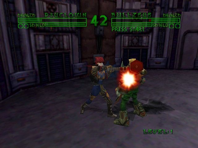 Bio Freaks (Nintendo 64) screenshot: That's gotta hurt.