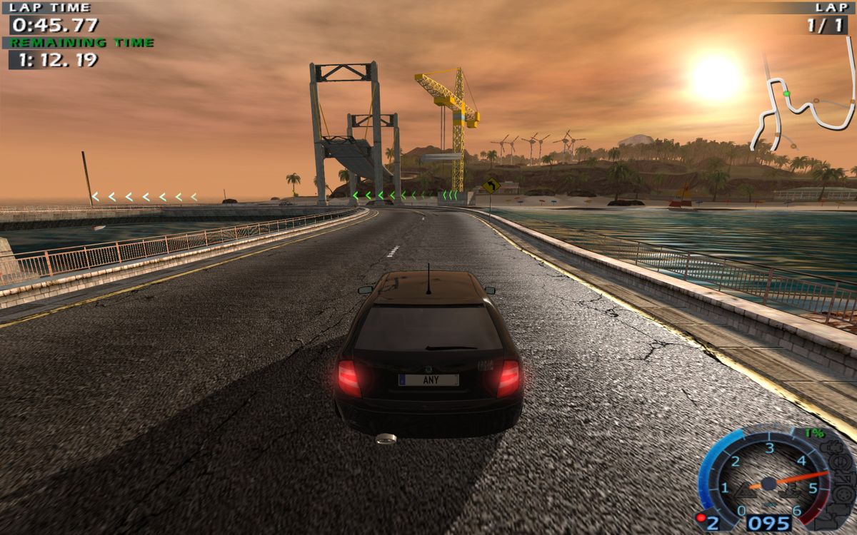 World Racing 2 (Windows) screenshot: The scenery is mostly spectacular