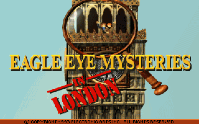 Eagle Eye Mysteries in London (DOS) screenshot: Game Title