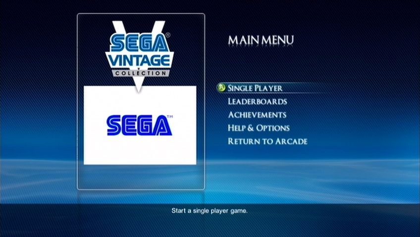 Sonic the Hedgehog (Xbox 360) screenshot: Main menu