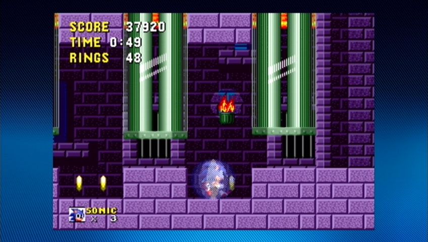 Sonic the Hedgehog (Xbox 360) screenshot: Watch out for these crushing glass pillars!