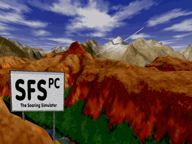 SFS PC 3.0: The Soaring Simulator (DOS) screenshot: The splash screen