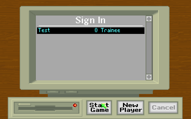 Super Solvers: Gizmos & Gadgets! (DOS) screenshot: Signing in