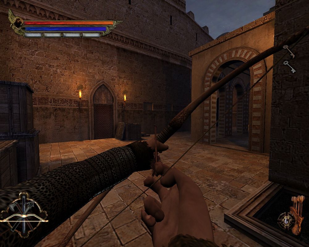 Knights of the Temple: Infernal Crusade (Windows) screenshot: Bows can be upgraded for more efficient models.