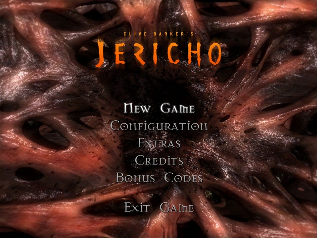 Clive Barker's Jericho (Windows) screenshot: Main menu