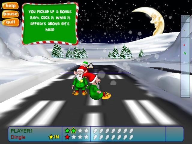 Elf Bowling: Bocce Style (Windows) screenshot: I picked up a bonus item that I can use.