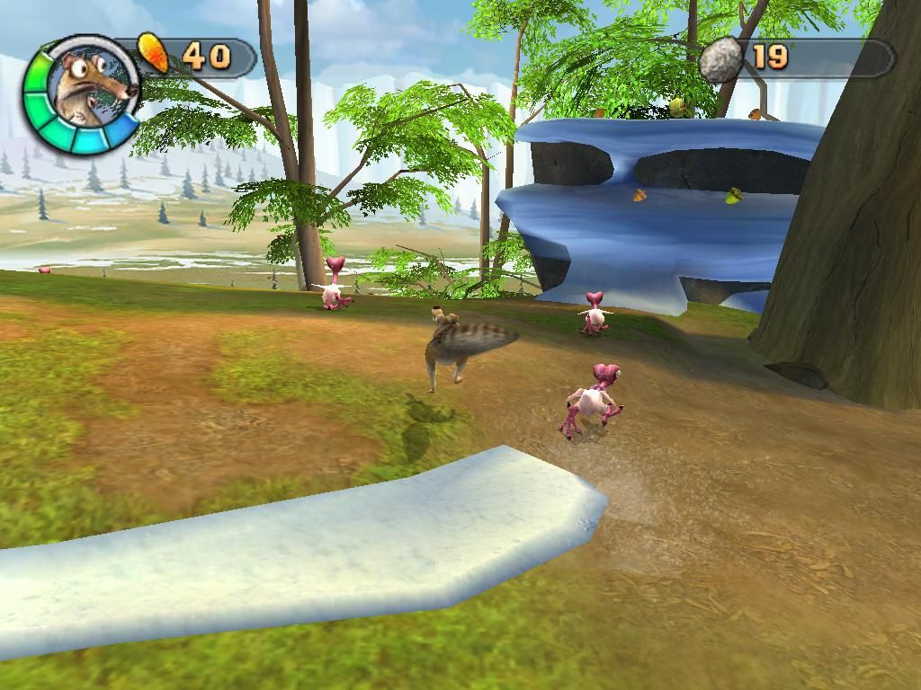 Ice Age 2: The Meltdown (Windows) screenshot: Chasing Condor chickens.