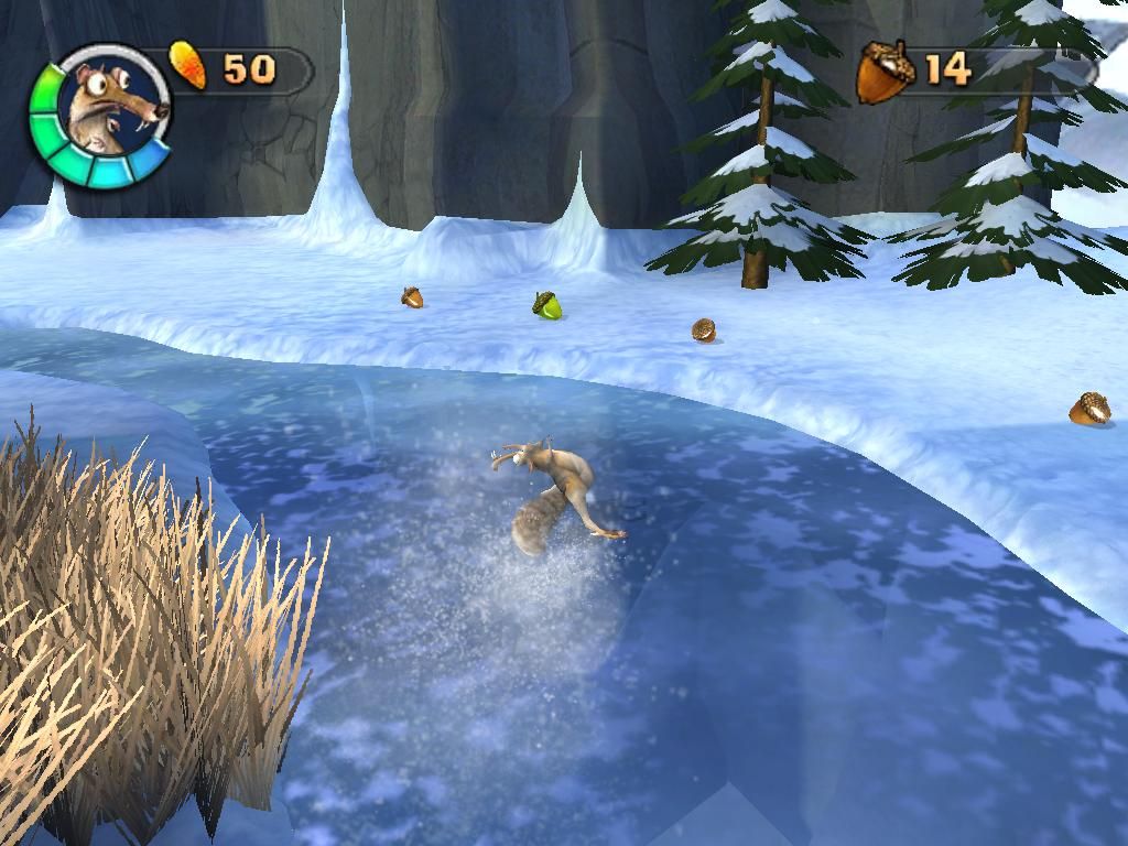 Ice Age 2: The Meltdown (Windows) screenshot: Skating the ice.
