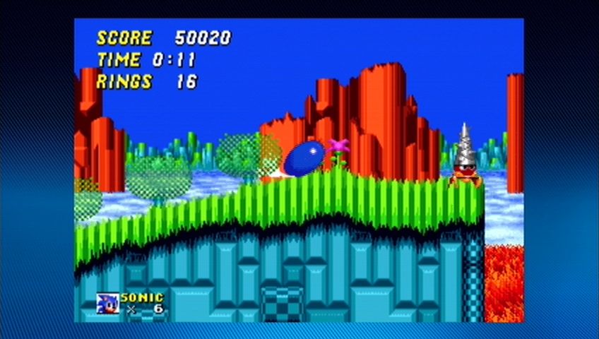 Sonic the Hedgehog 2 (Xbox 360) screenshot: Spin Dashing can give you great speed without needing to run up.