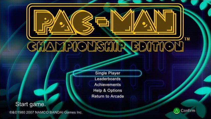 Pac-Man: Championship Edition (Xbox 360) screenshot: Title screen