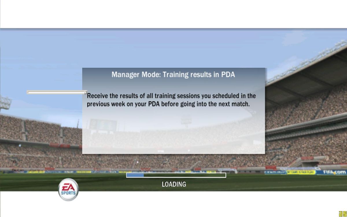 FIFA Soccer 08 (Windows) screenshot: Loading screen with tips as usual