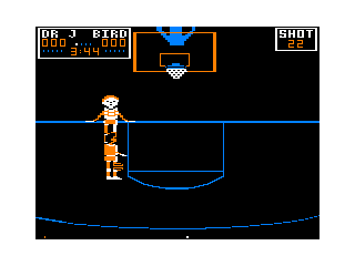 One-on-One (TRS-80 CoCo) screenshot: Game play