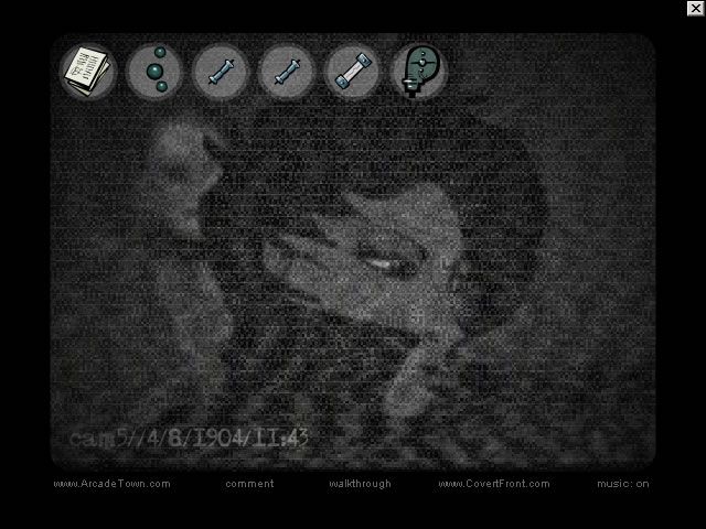 Covert Front: Episode Two - Station on the Horizon (Windows) screenshot: A view of Kara on the security cam
