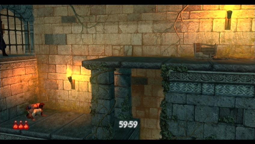 Prince of Persia Classic (Xbox 360) screenshot: Fifty-nine minutes to go!