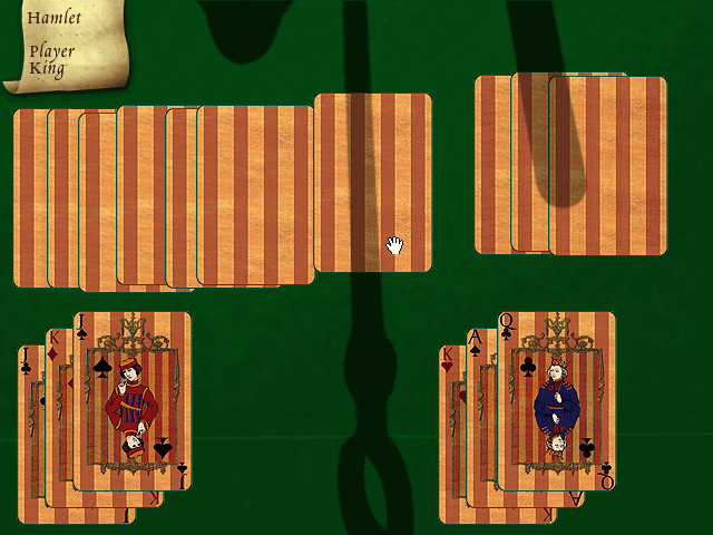 William Shakespeare's Hamlet: A Murder Mystery (Windows) screenshot: Playing cards with Player King.