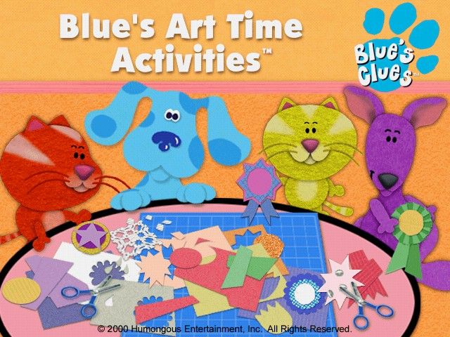 Blue's Clues: Blue's Art Time Activities (Windows) screenshot: Title screen