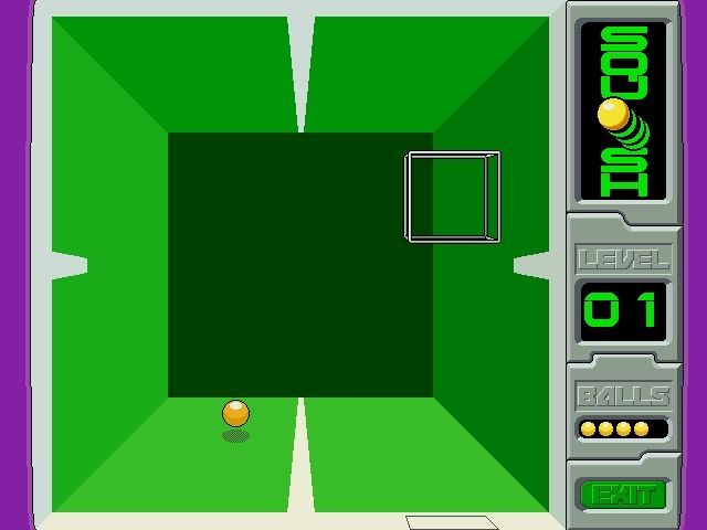 Putt-Putt Travels Through Time (Windows) screenshot: Playing a squash video game.