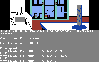 Spider-Man (Commodore 64) screenshot: I found a laboratory