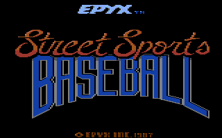 Street Sports Baseball (Commodore 64) screenshot: Title screen