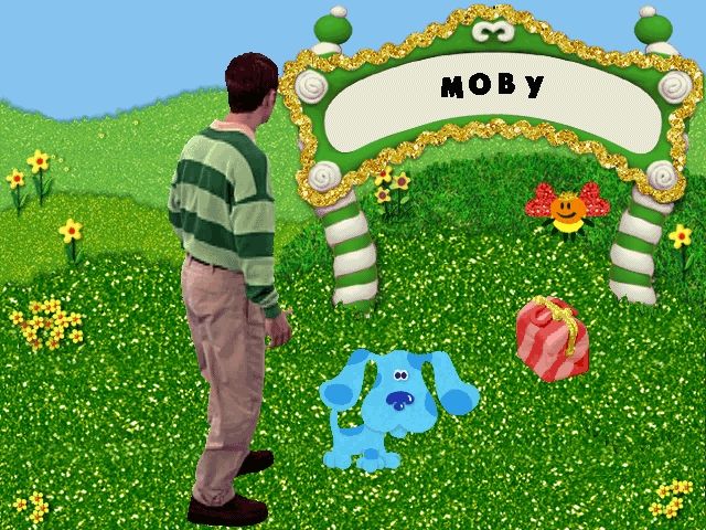 Blue's Clues: Blue's Treasure Hunt (Windows) screenshot: The player has his own part of the countryside!