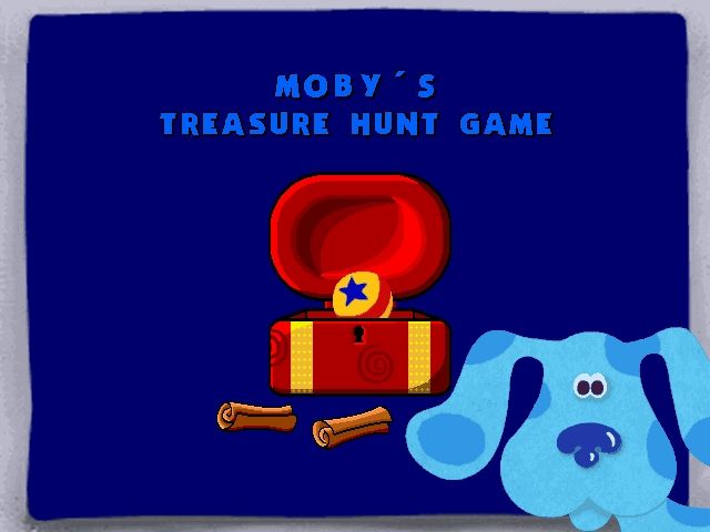 Blue's Clues: Blue's Treasure Hunt (Windows) screenshot: Here's what comes up when Blue turns on the computer.